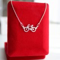 srebrny naszyjnik dla rowerzysty 925