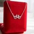 naszyjnik dla rowerzysty srebro 925