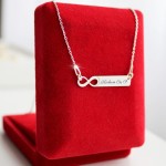 Srebrny Naszyjnik Nieskończoność Grawer