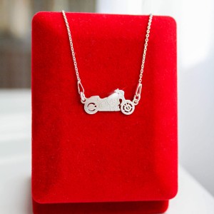Srebrny Naszyjnik z Motocyklem