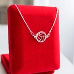 Srebrny Naszyjnik z Piłką do Siatkówki