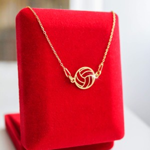 Złoty naszyjnik z Piłką do Siatkówki