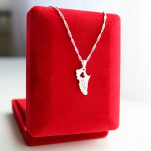 Srebrny Naszyjnik z Butem I Love Run