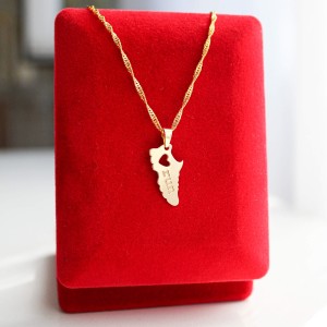 Złoty Naszyjnik z Butem I Love Run