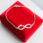 Srebrna Bransoletka Mama Nieskończoność na Łańcuszku