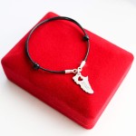 Srebrna Bransoletka z Butem I Love Run na Sznurku