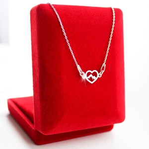 Srebrny Naszyjnik Serce Góry 925