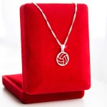 Srebrny Naszyjnik z Piłką do Siatkówki