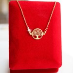 Złoty Naszyjnik Drzewko Szczęścia