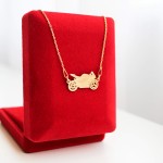 Złoty Naszyjnik z Motocyklem