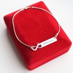 Srebrna Bransoletka z Nieskończonością Grawer