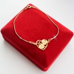 Złota Bransoletka Serce Inicjały Grawer