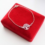 Srebrna Bransoletka z Drzewkiem Szczęścia