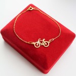 Złota Bransoletka z Rowerem 