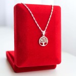 Srebrny Naszyjnik z Drzewkiem Szczęścia