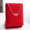 srebrny naszyjnik serce kot 925