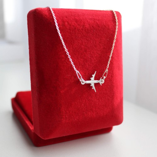 Srebrny Naszyjnik z Samolotem 925