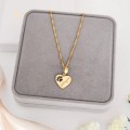 Złoty Naszyjnik Serce z Łapką Grawer