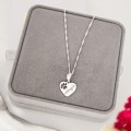 Srebrny Naszyjnik Serce z Łapką Grawer