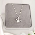 Srebrny Naszyjnik z Koniem Grawer