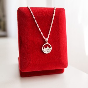 Srebrny Naszyjnik z Górami Grawer