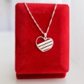 srebrny naszyjnik serce z grawerem 925