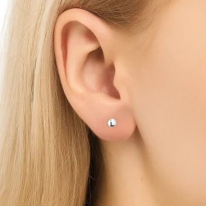 Srebrne Kolczyki Minimalistyczne Kulki 925