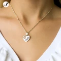 Srebrny Naszyjnik Serce z Łapką Psa / Kota 925