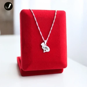 Srebrny Naszyjnik z Kotem 925