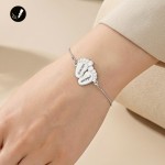 Srebrna Bransoletka Stópki na Łańcuszku 925