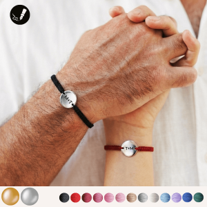 Zestaw Bransoletek na Sznurku dla Pary z Twoim Grawerunkiem