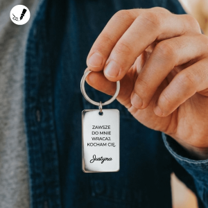 Personalizowany Srebrny Brelok z Twoim Grawerunkiem 