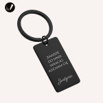 Personalizowany Czarny Brelok z Twoim Grawerunkiem