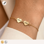 Bransoletka Dwa Serca na Łańcuszku 925