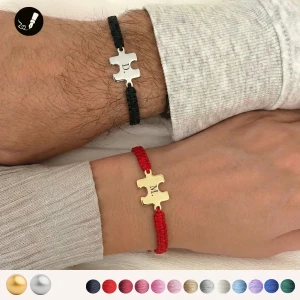 Bransoletki dla Par na Sznurku z Puzzle 925