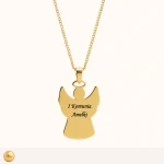 Złoty Naszyjnik z Aniołkiem 925