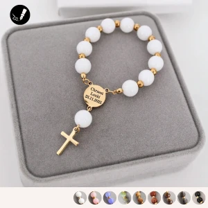 Różaniec z Grawerem – Prezent na Komunię, Chrzest i Bierzmowanie