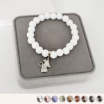 Bransoletka z Aniołkiem z Kamieni 925