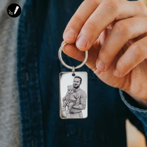 Personalizowany Srebrny Brelok z Twoim Zdjęciem
